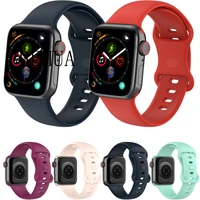 strap for apple watch band 44mm 40mm 38mm 42mm 41mm 45mm watchstrap bracelet bands for iwatch 7 6 se 5 4 3 2 silicone belt band