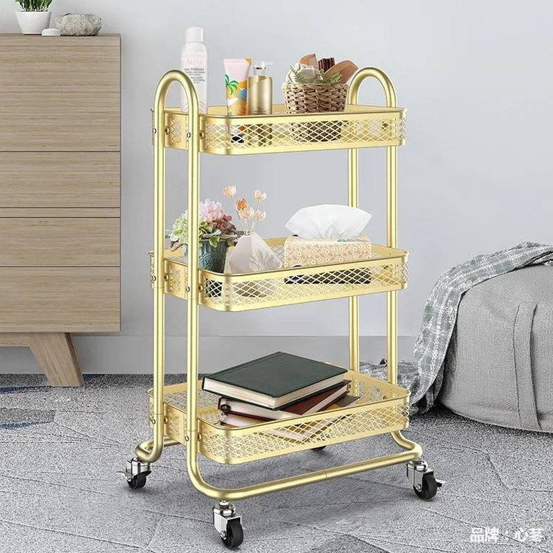 

Floor Multi-storey Shelving Trolley Kitchen Mobile Storage Rack