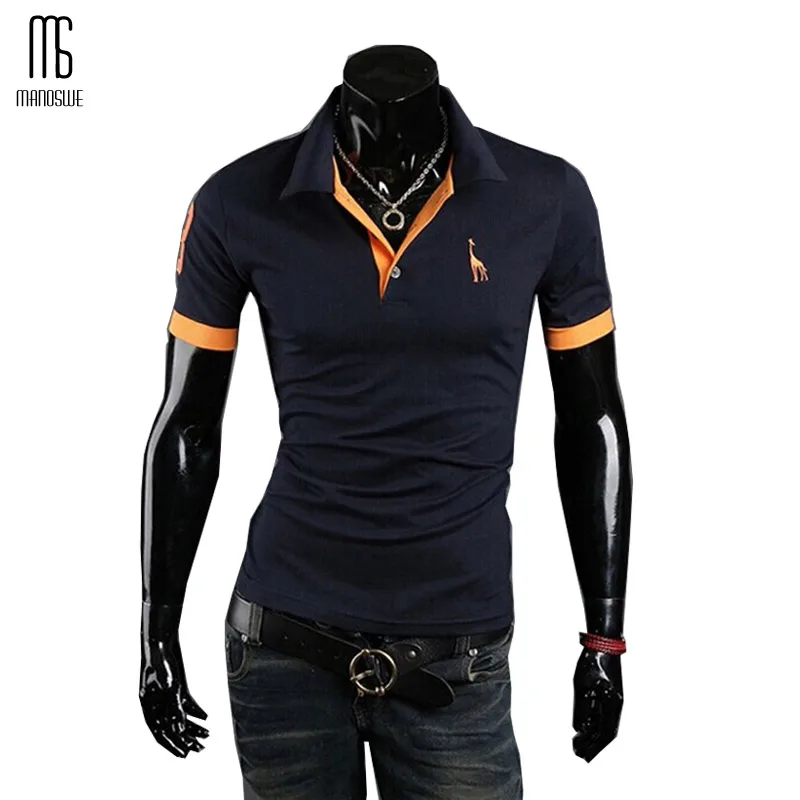 Мужские футболки с коротким рукавом Manoswe несколько цветов отложным воротником