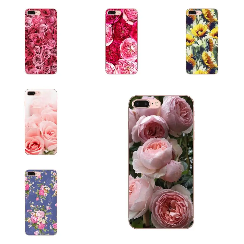 Розовый пион Подсолнух Роза Маргаритка растения Цветок для huawei Honor mate 7 7A 8 9 10 20 V8 V9