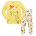 2021 новый дизайн, Детские пижамные комплекты для девочек, 100% хлопок, высококачественные пижамы для детей