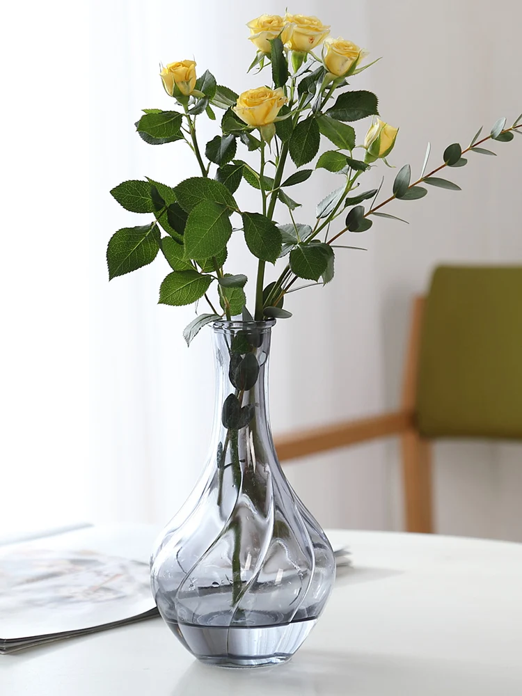 

Fashion Crystal Rose Glass Vase Two Piece Luxury Dried Flower Multicolor Vases Home Decor Wedding Decoration Accessories Vasos