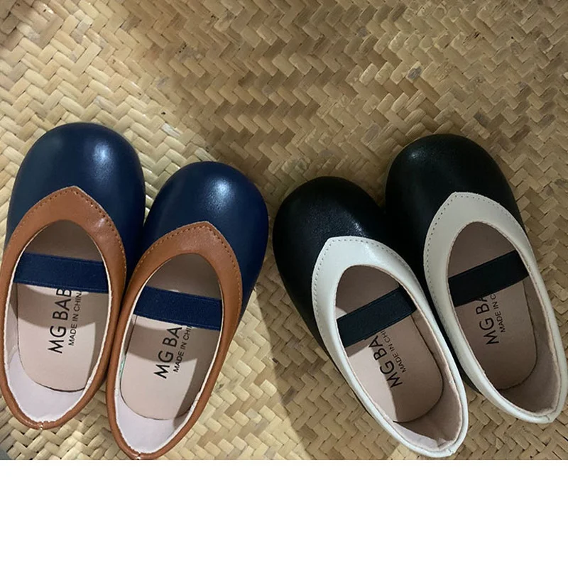 

Kids Shoes Girls Leather Shoes Soft Bottom Children Mixed Color Princess Shoes Flat Baby School Shoe SMG231