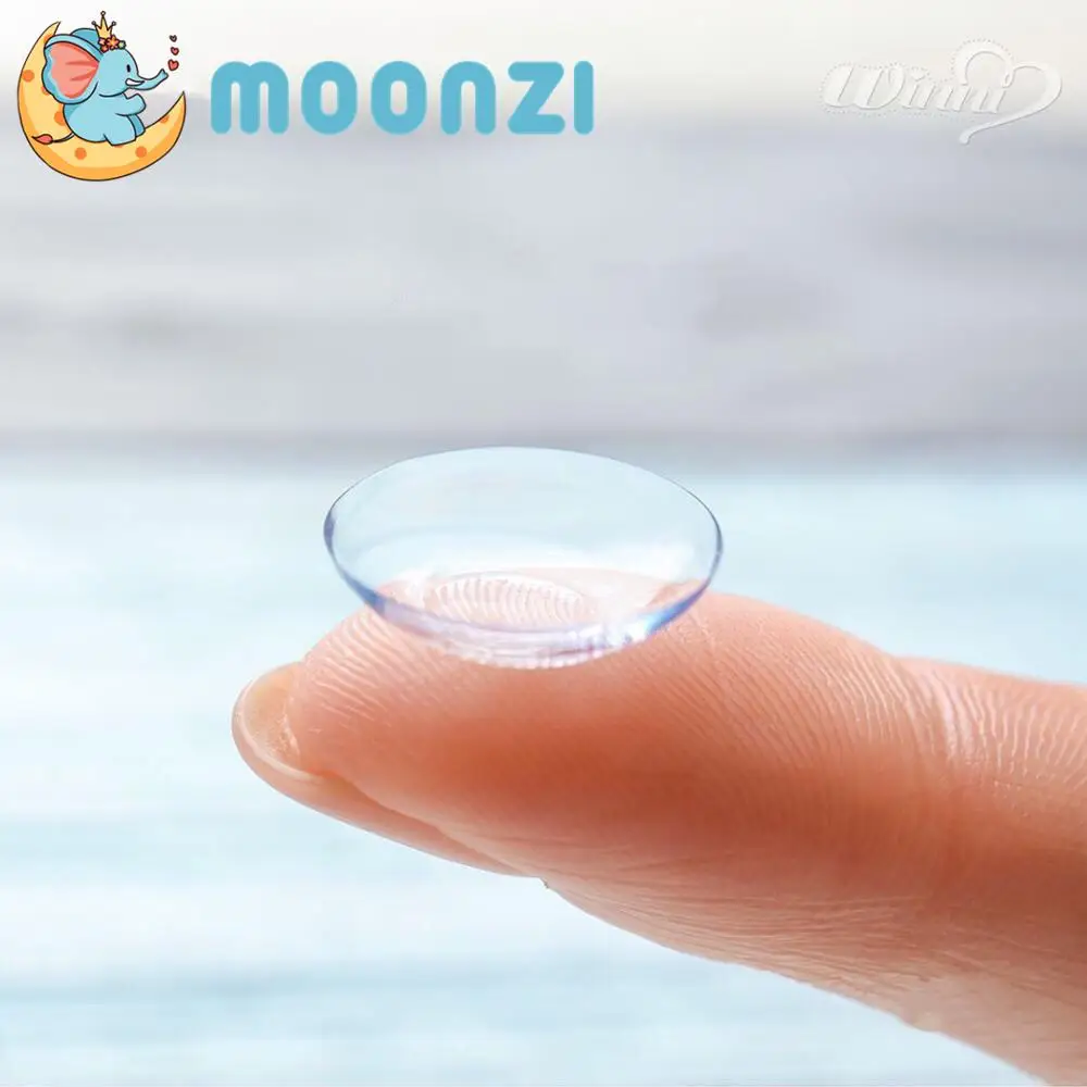 

MOONZI Clear colorless Contact Lenses For Eyes Transparent exclusive invisible contact lens Degree 2pcs/pair Myopia prescription