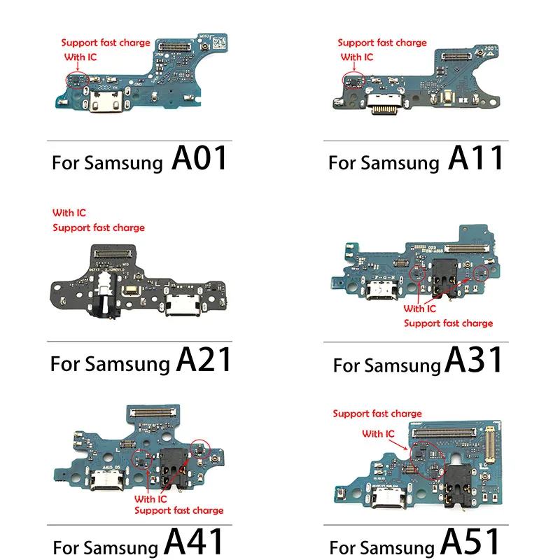 Для Samsung A03 оригинальная USB зарядная плата Разъем Порт гибкий кабель для A01 A11 A12 A21