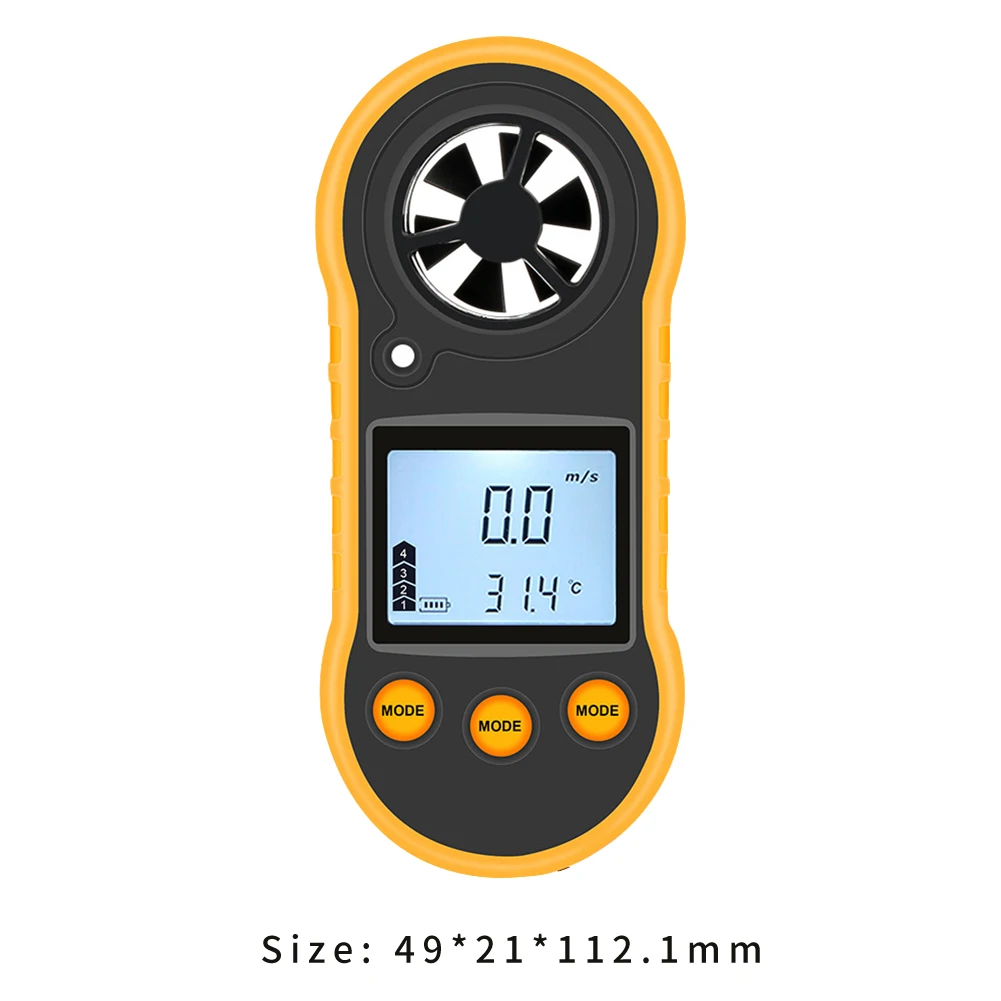 

Wind Speed Thermometer Non-Contact Digital Pyrometer with LCD Backlight Display Thermometer Hygrometer Analysis Instrument