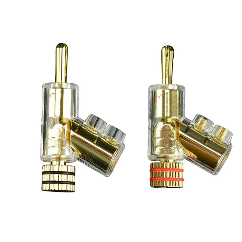 4 шт. Высокопроизводительные Позолоченные Родиевые вилки типа банан Hi Fi