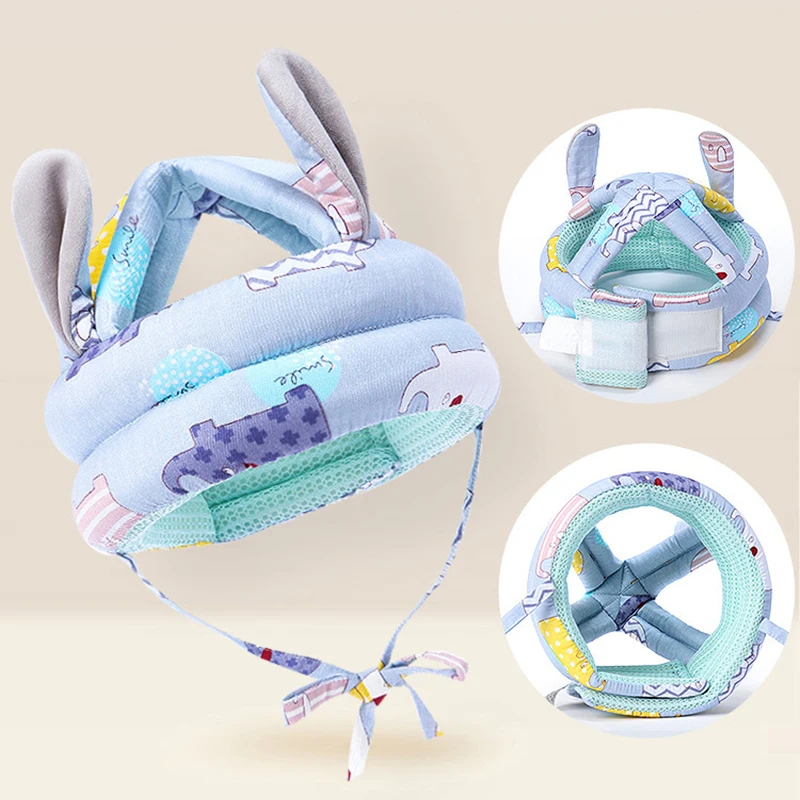 Gorro de seguridad antica&iacute;da para ni&ntilde;os, reposacabezas, suave, para aprender a caminar-3
