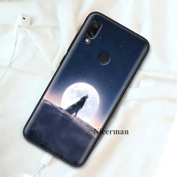 Силиконовый чехол с бантом чехол для Redmi 8A 7 7A 6 6A 5 4X K20 Plus Pro S2 Y3 GO Примечание фотоаппаратов моментальной печати 8 7 7S 6 5 4X4 5+ волк на снежную погоду