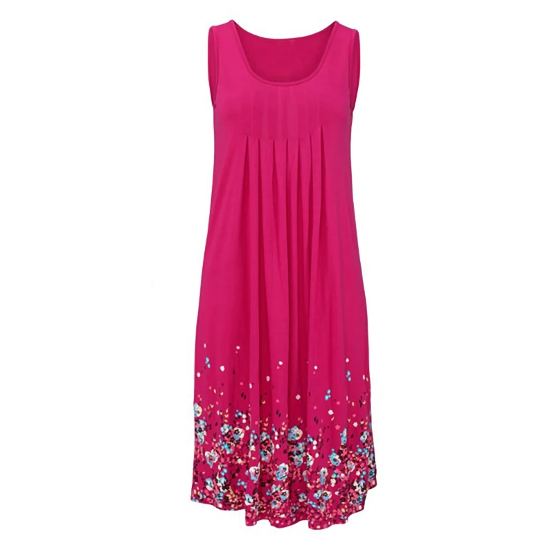 Женское платье с цветочным принтом короткий мини-сарафан А-силуэта Повседневное