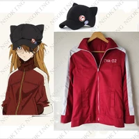 anime eva asuka langley soryu cosplay costume hoodie jacket coat tailor made