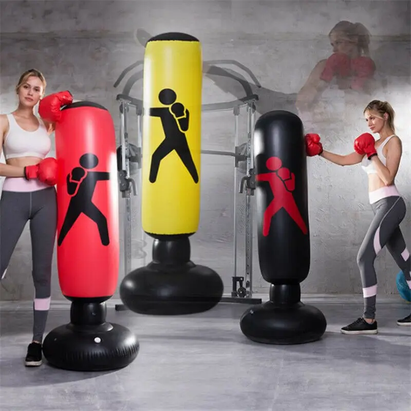 

1.6M Free Standing Boxing Punch Bag Kick Heavy Duty Filled Inflatable boxing post Indoor Home Sport Boxing Punch