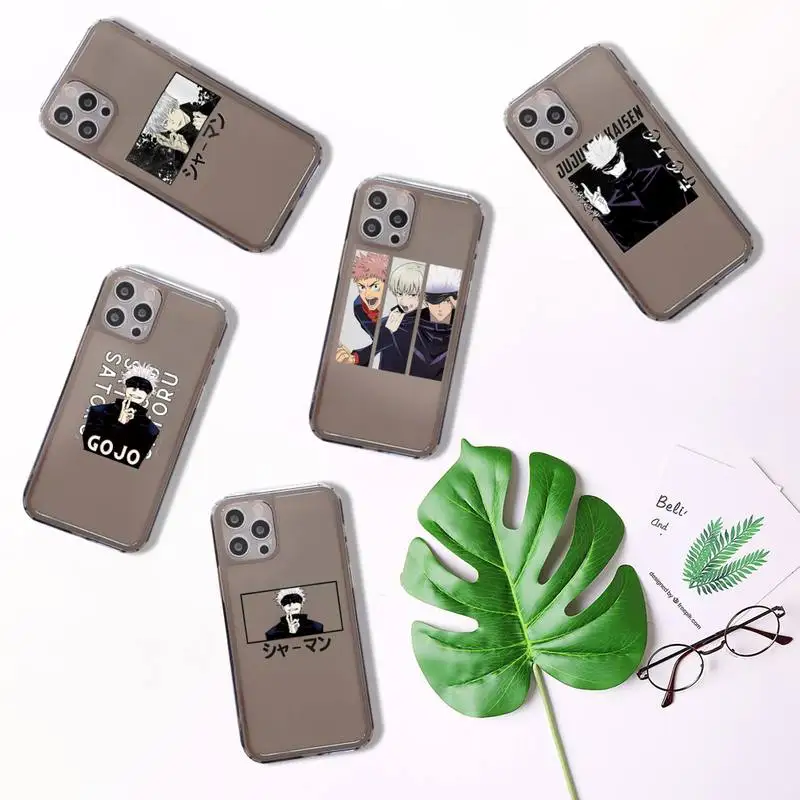

Jujutsu Kaisen Anime Cartoon Phone Case Transparent for iPhone 7 8 11 12 se 2020 mini pro X XS XR MAX Plus