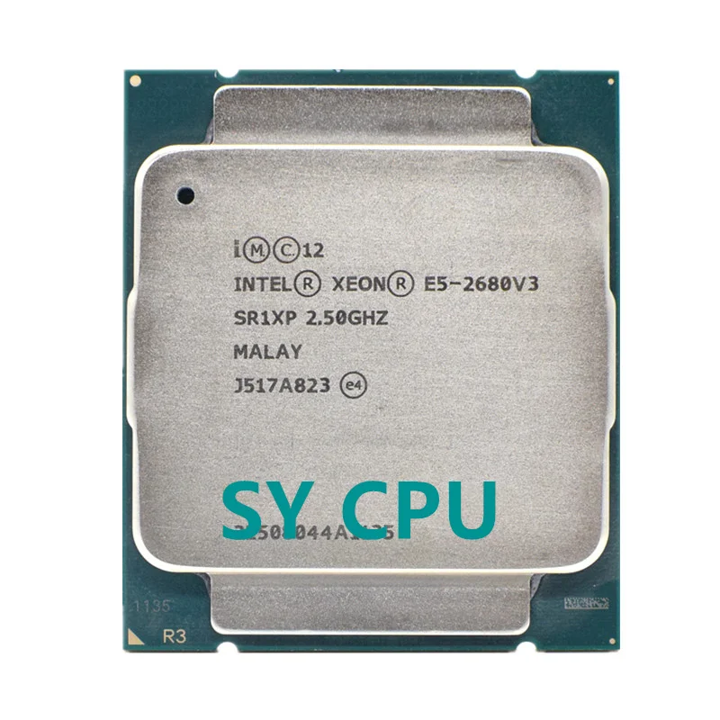 Intel-procesador Xeon E5 2680 V3 SR1XP 2,5 Ghz 12 Core 30MB Socket LGA 2011-3 CPU E5 2680V3 CPU E5-2680V3