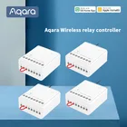 Модуль управления Aqara, двухканальный беспроводной релейный переключатель, работает с приложением Mi Jia Mi Home и умным таймером