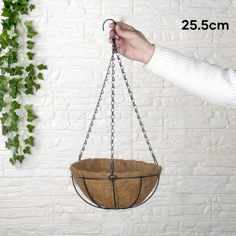 

Hanging Coconut Vegetable Flower Pot Basket Liners Plant Garden Decor Iron Art Garden Flower Planters Decoracion De Patio