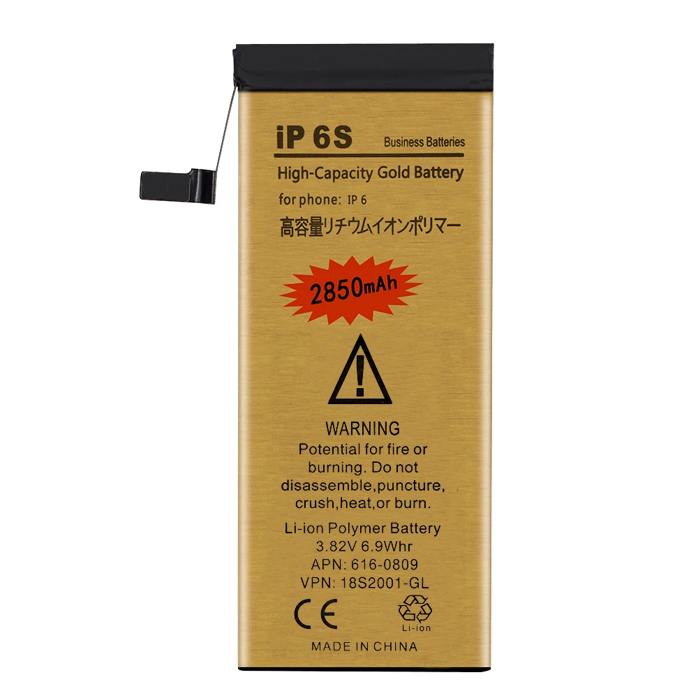 IP6S новый герметичный 0 цикл большая емкость золотой аккумулятор для Apple iPhone 6s 6S