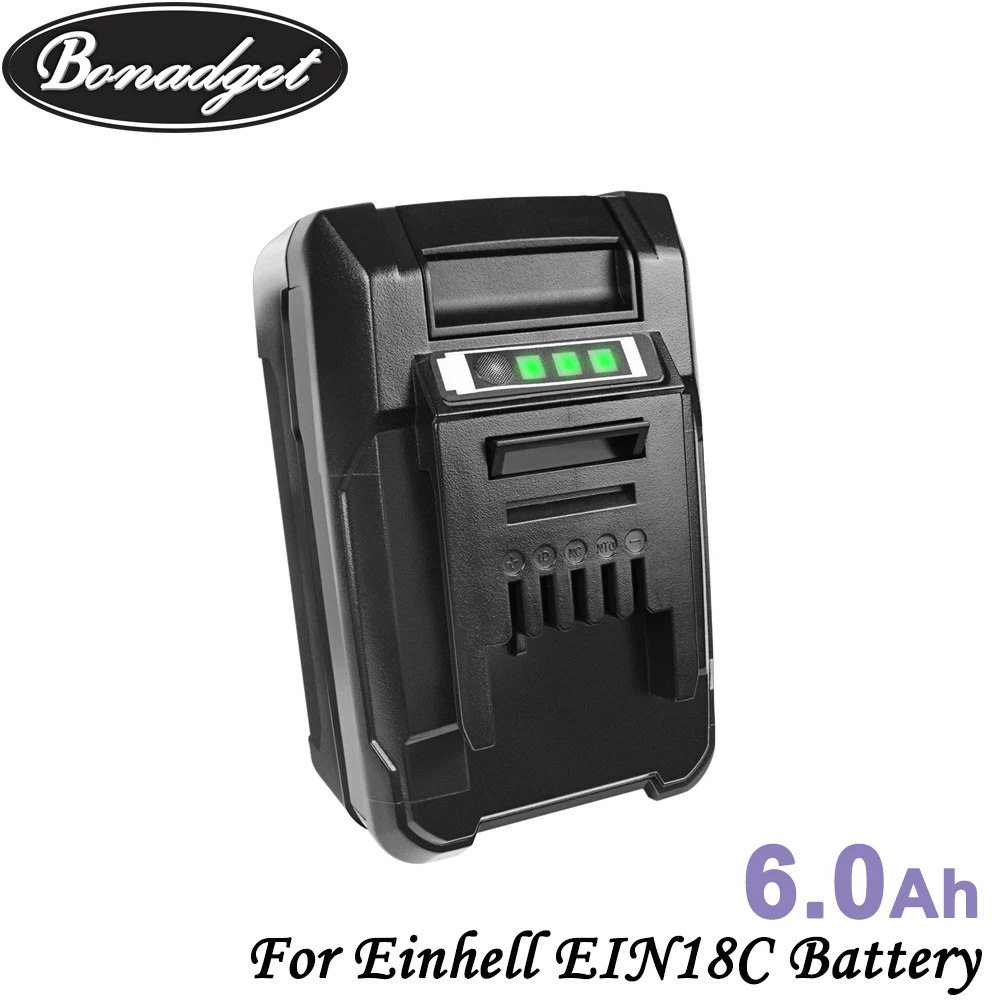 Bonadget 6000 мАч 18В заряжаемый литий-ионный аккумулятор для Einhell EIN18C замена PXBP-300 PXBP-600