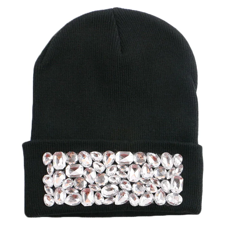 

women fashion winter hat beauty beanies luxury bling bling new winter hats for woman