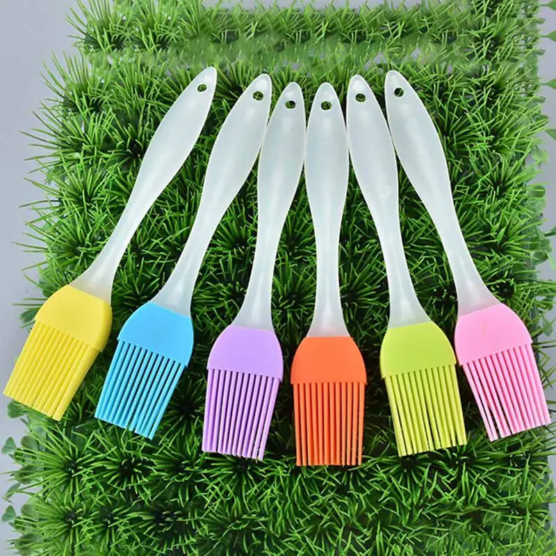 

1Pcs Small Silicone Pastry Brush Baking BBQ Basting Brush Baking Oil Brush Clear Handle Kitchen Tools
