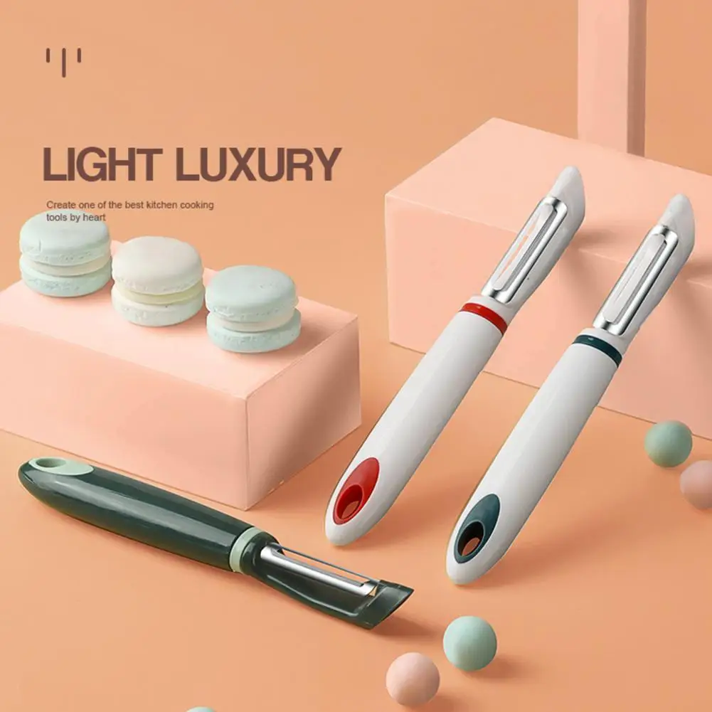 

Easy to Clean Unique Long Handle Sharp Food Parer Long Lasting Peeler Lightweight for Kitchen