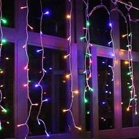 led icicle curtain fairy string light ice strip christmas garland curtain light waterfall lights for new years garland decor