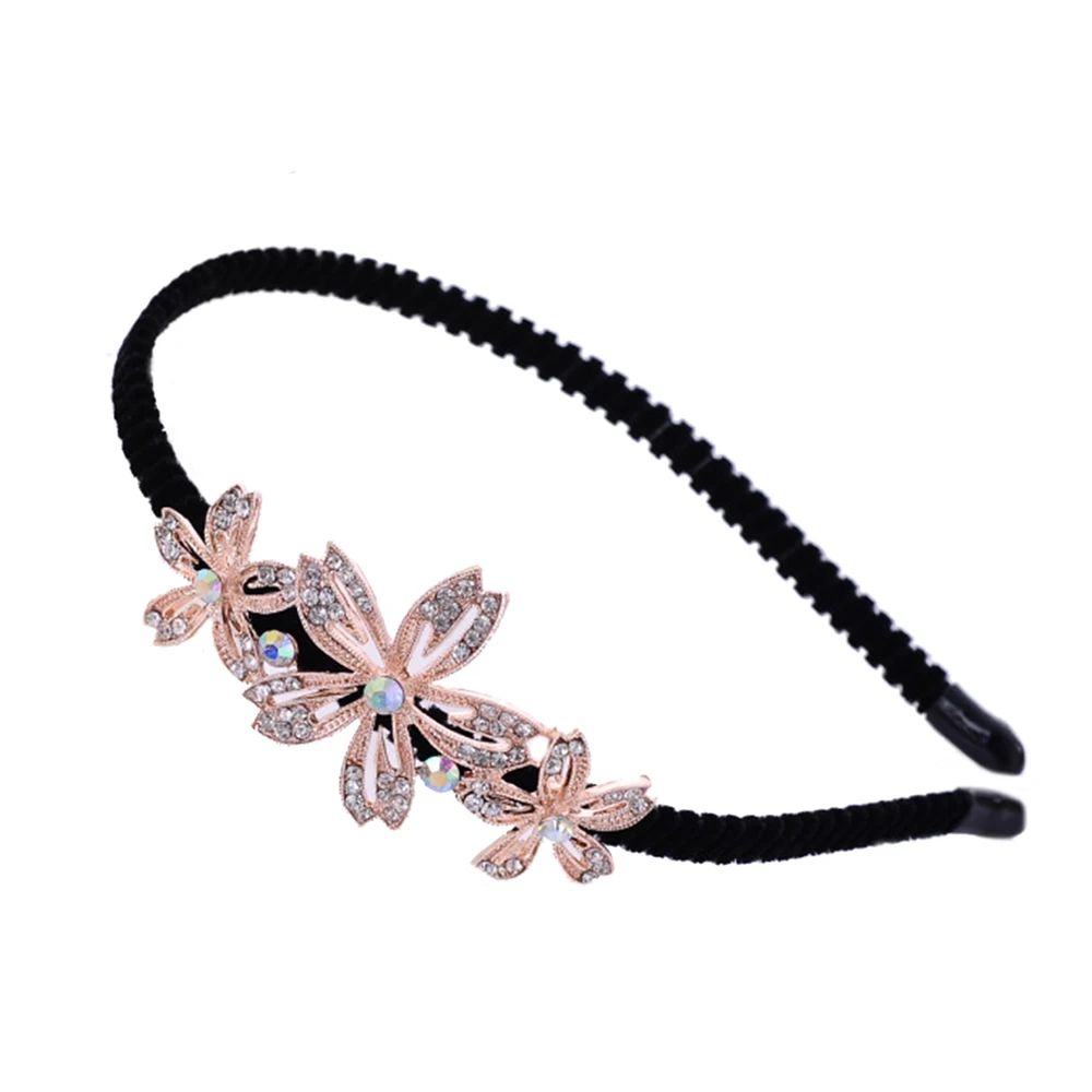 С кристаллами с цветами из страз повязки на голову женские свадебные Корона