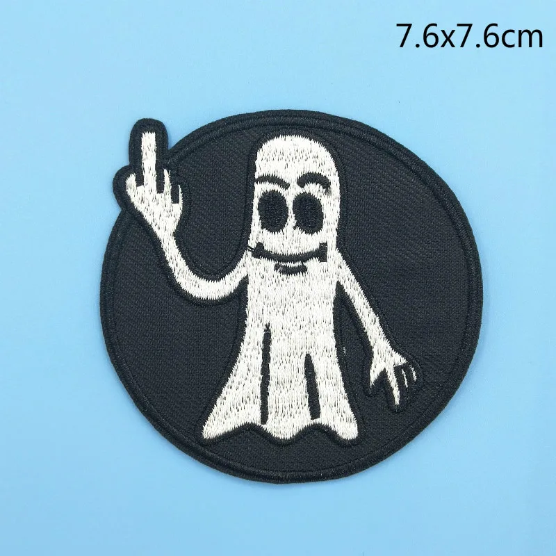 Милый средний палец озорной Спектер Презирающий значок забавный белый