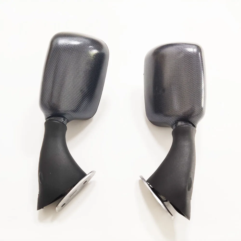 Зеркала заднего вида 2x черные боковые зеркала из углеродного волокна для Suzuki