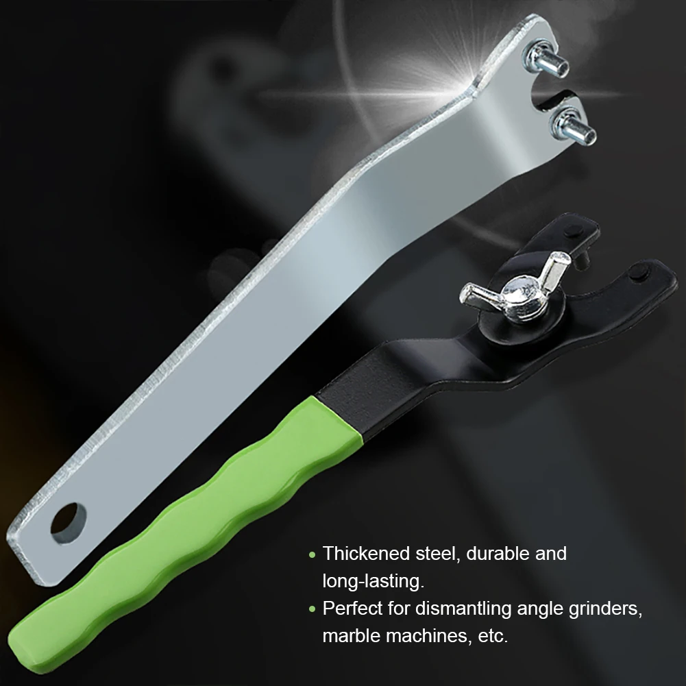 

Регулируемый угловой шлифовальный ключ, ключ, гаечный ключ с пластиковой ручкой, домашние втулки, инструмент для ремонта Arbor, металлические ...