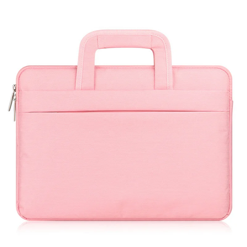 Pink Портативная сумка для хранения ноутбука с карманом сумка чехол для MacBook Air Pro retina 11 12 13 14 15 15,6 дюймов - Цвет: Pink