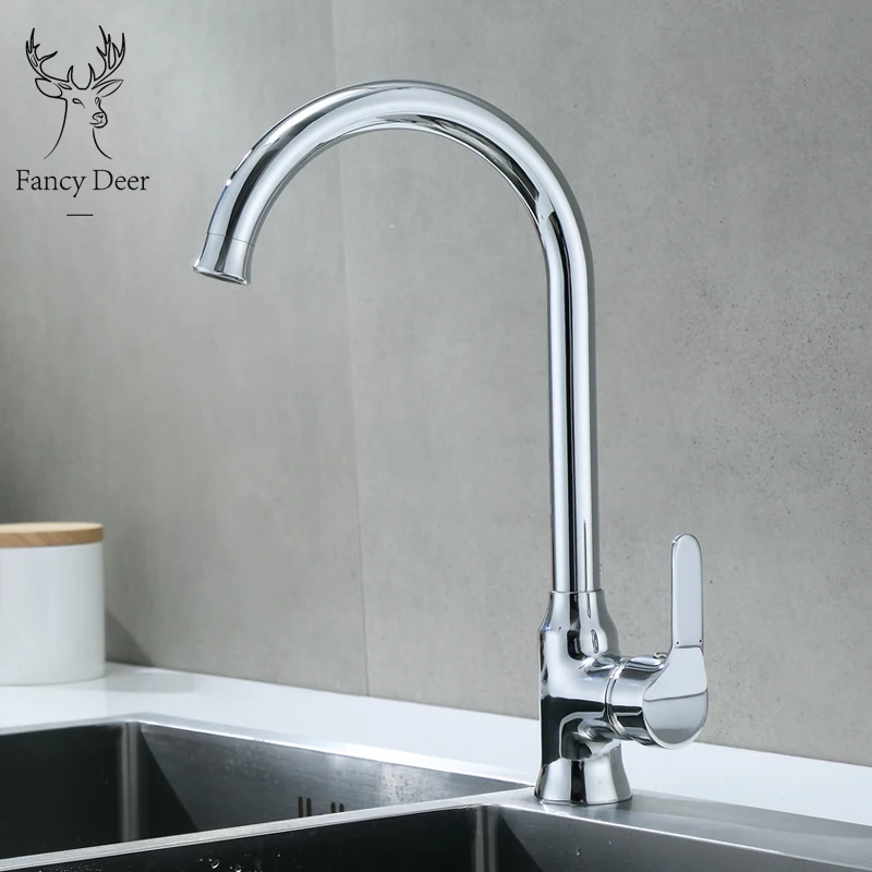 Необычный олень кухонный кран из хромированной латуни смеситель для раковины