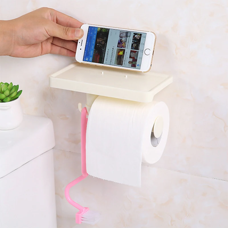 Простой красочный держатель для туалетной бумаги с крючком многофункциональный