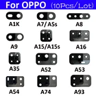 10 шт.лот, стеклянный объектив задней камеры для Oppo A1k A5S A7 A8 A9 A15 A15s A16 A35 A52 A53 A54 A74 A93 F9 F11 Pro с Ahesive