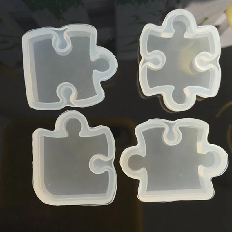 

DIY Jigsaw Puzzle Mold Silicone Can Be Assembled Full-Page Pendant Crystal Epoxy Mirror Glossy