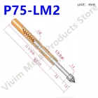 Никелированная пружина P75-LM2, 100 шт., коническая головка, диаметр 1,3 мм, длина 16,5 мм, золотой цвет