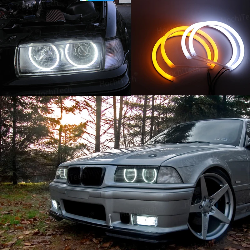 

3 Years Warranty LED Angel Eyes Kit Cotton White Halo Ring for BMW 3 series E30 E36 M3 333i 325i 323i 316i 318i 325td 1982-2000