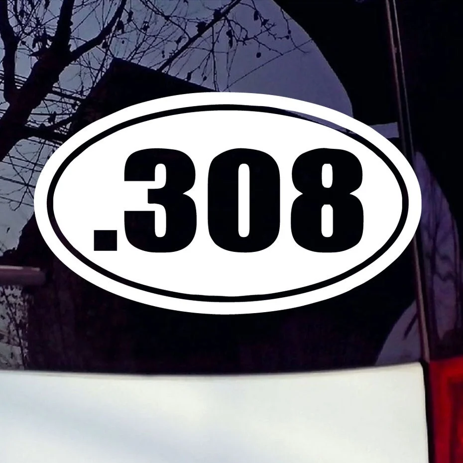 

.308 Vinyl Funny Sticker Window Decal sticker 20x8cm