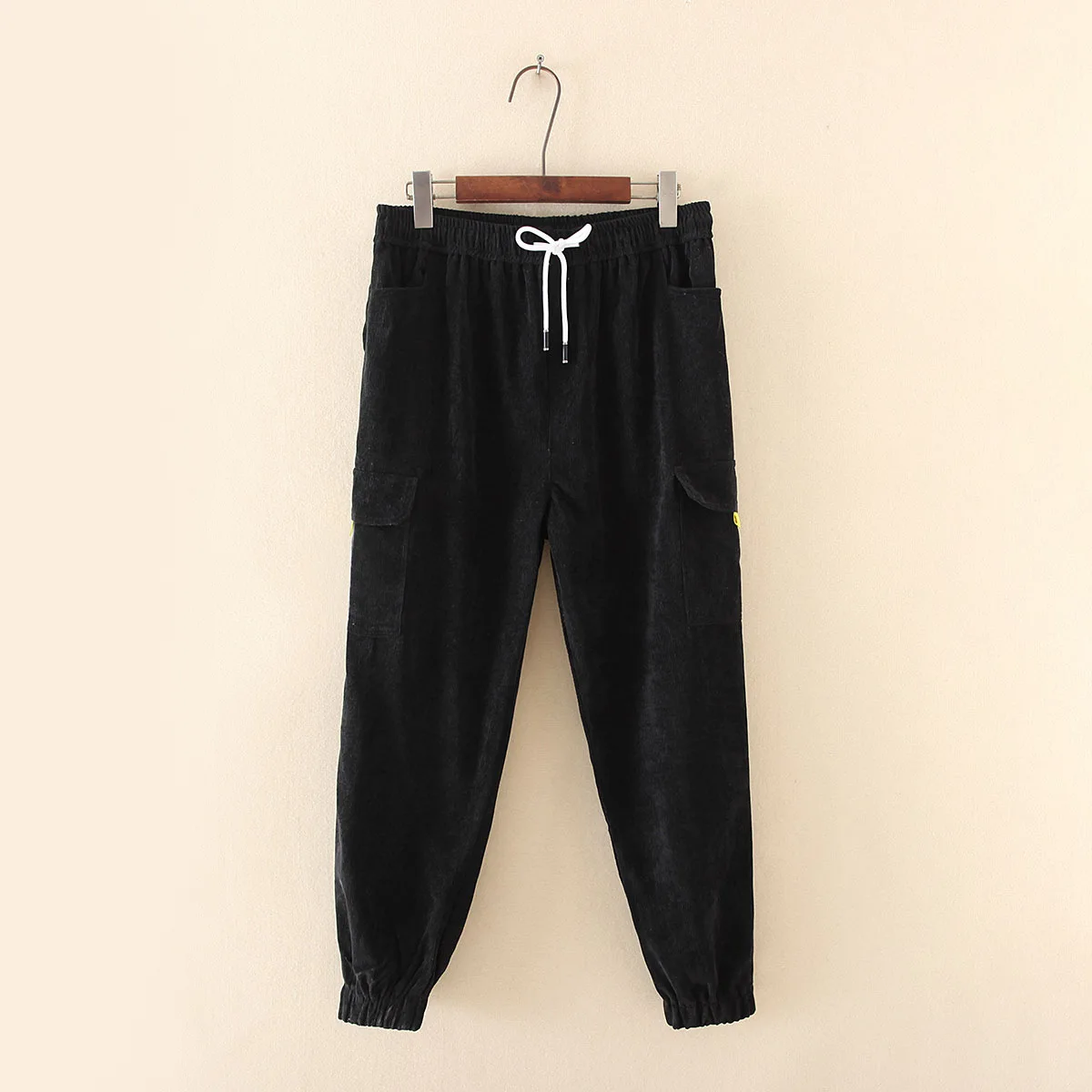 Тонкие вельветовые штаны размера плюс женские шаровары весна 2020 повседневные