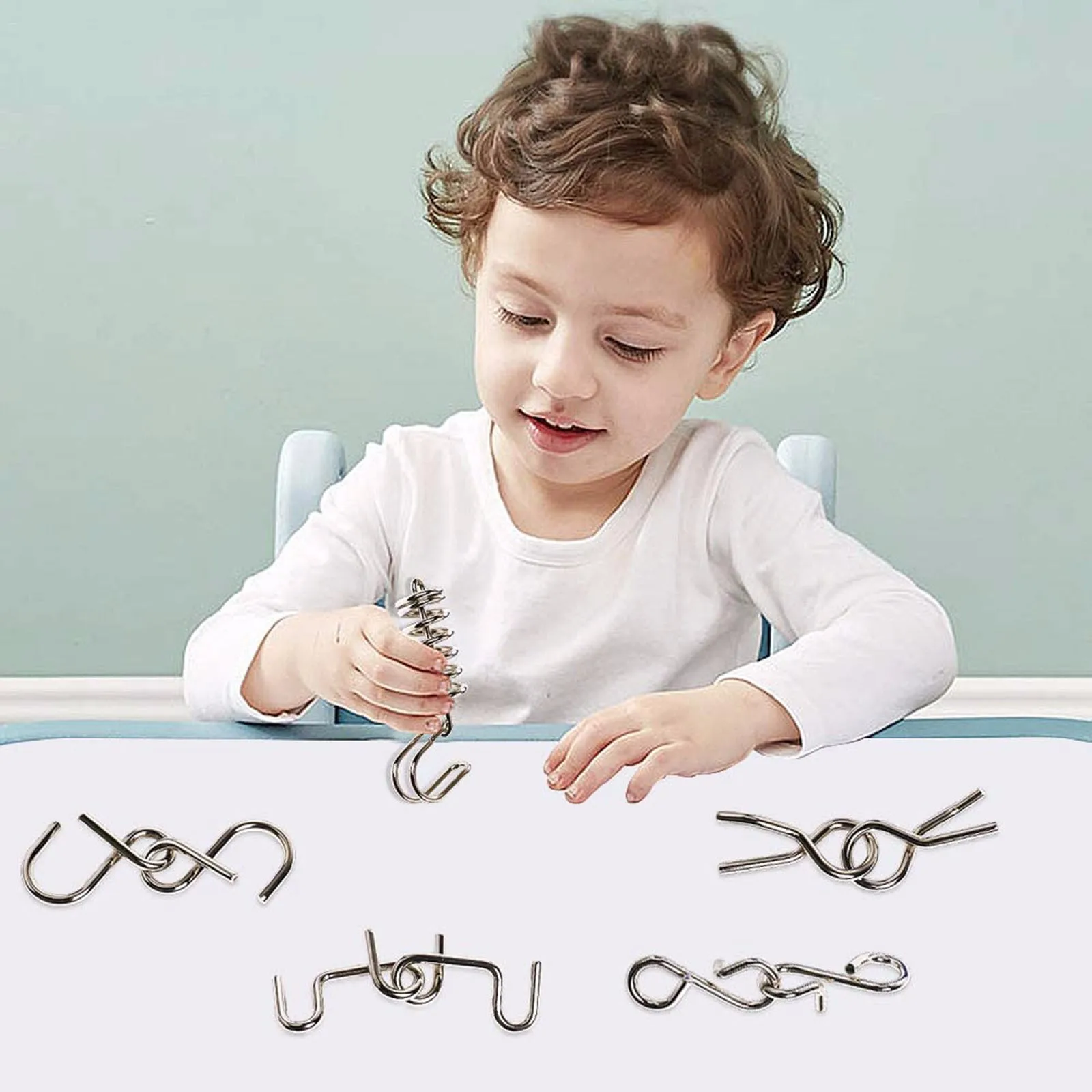 

15Pcs Buckle Educational Toys Metal Puzzle Untie Ring Buckle Iron Link Unlock Interlock Puzzle Riddle Game Kid Gifts 2021 Hot