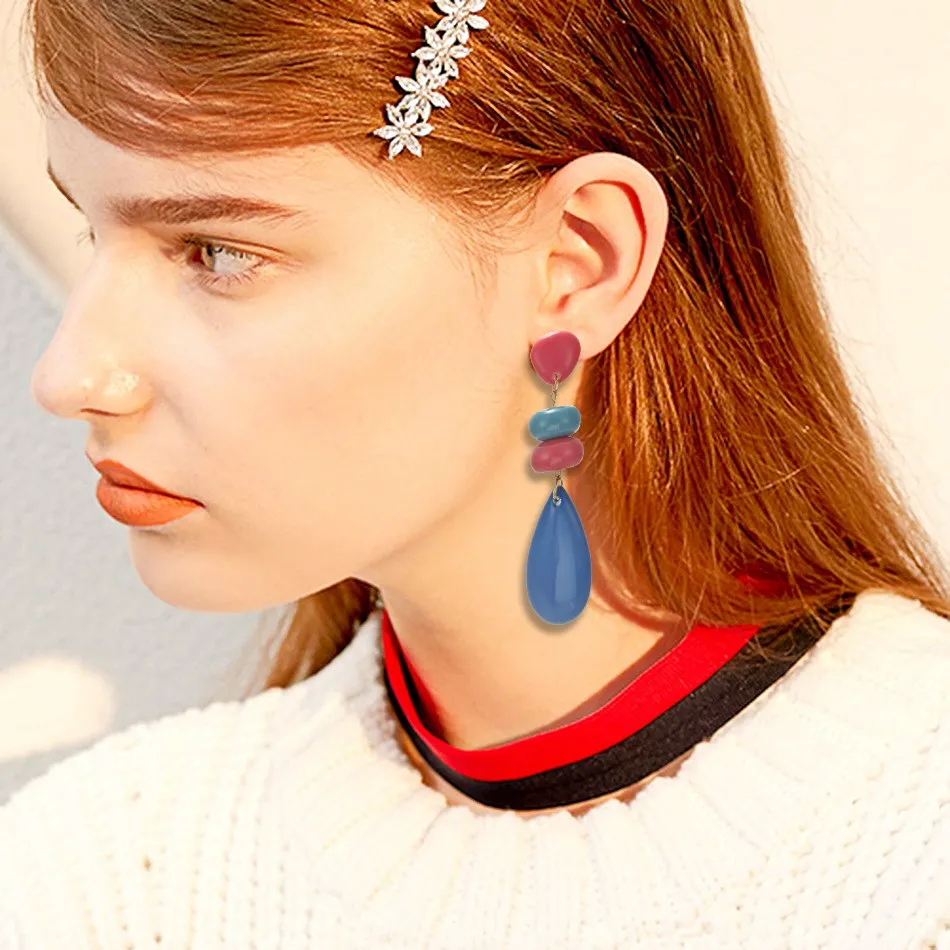 Женские массивные длинные висячие модные серьги Match Right для женщин корейские