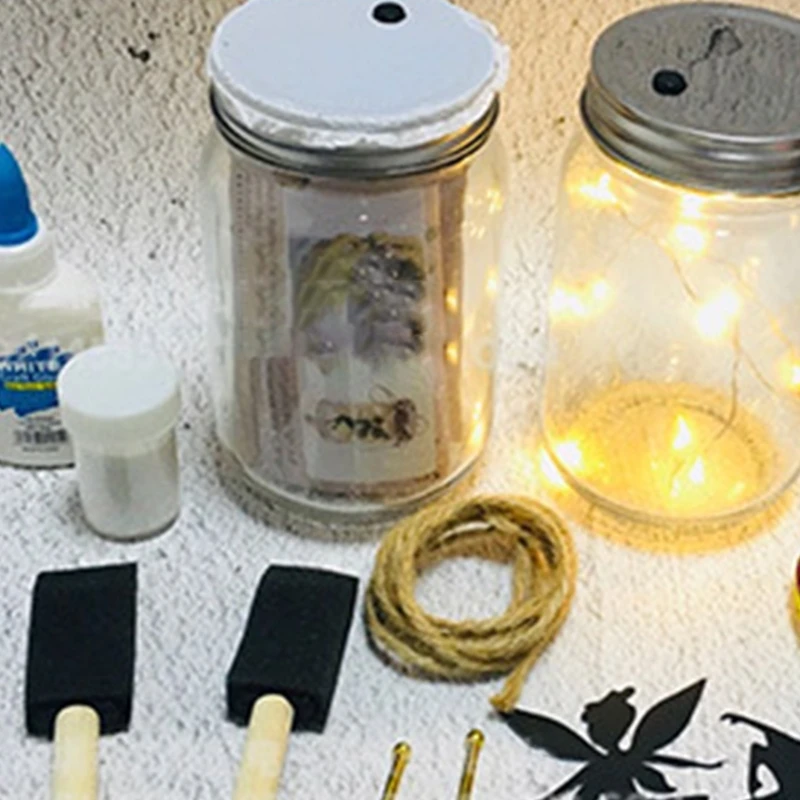 

Girl Elf Craft Kit-Fun DIY Art and Craft Project for Kids-Make Your Own Elf in a Jar-Great Gift for Art Deco Projects