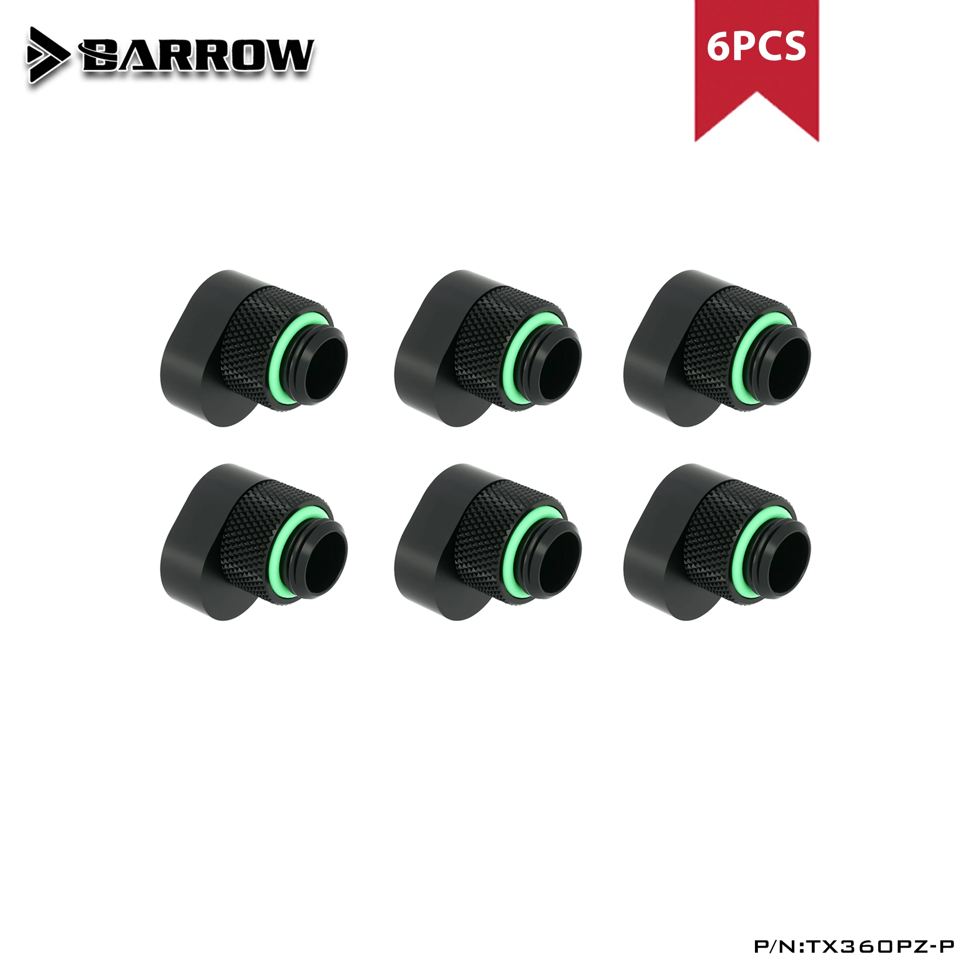 

Barrow 2/4/6pcs 360 Degrees 6mm Rotary Offset Fittings, G1/4 Thread, POM Male To Female Extender Fittings, TX360PZ-P