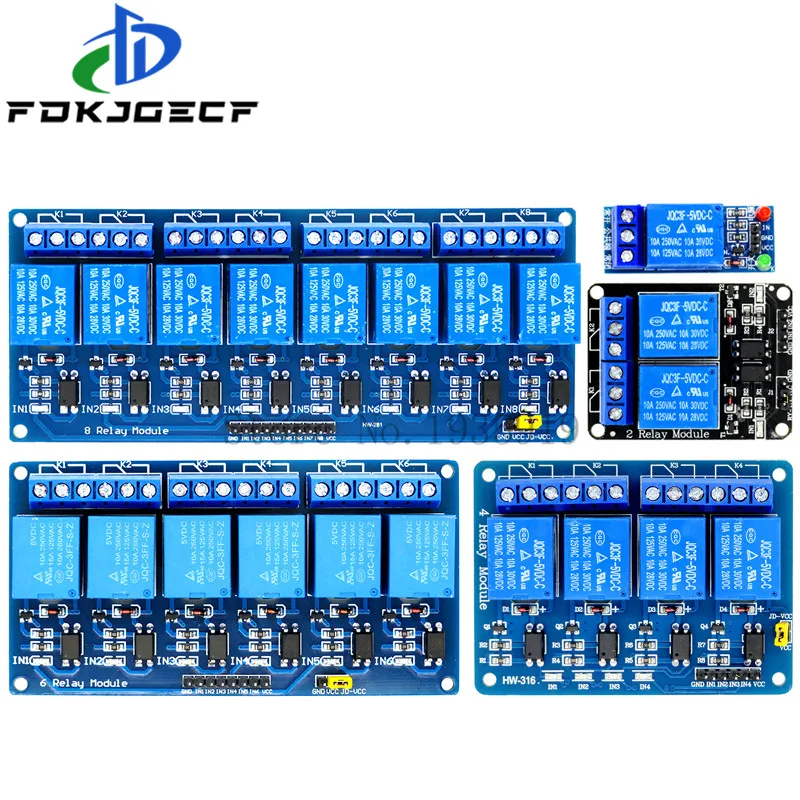 

5v 12v 1 2 4 6 8 channel relay module with optocoupler Relay Output 1 2 4 6 8 way relay module for arduino