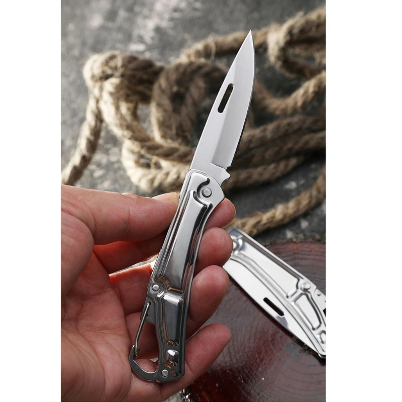 

High hardness Folding knife Stainless Steel Survival Hunting Camping Fishing Climbing Outdoor Survival Knife Barbecue Knife