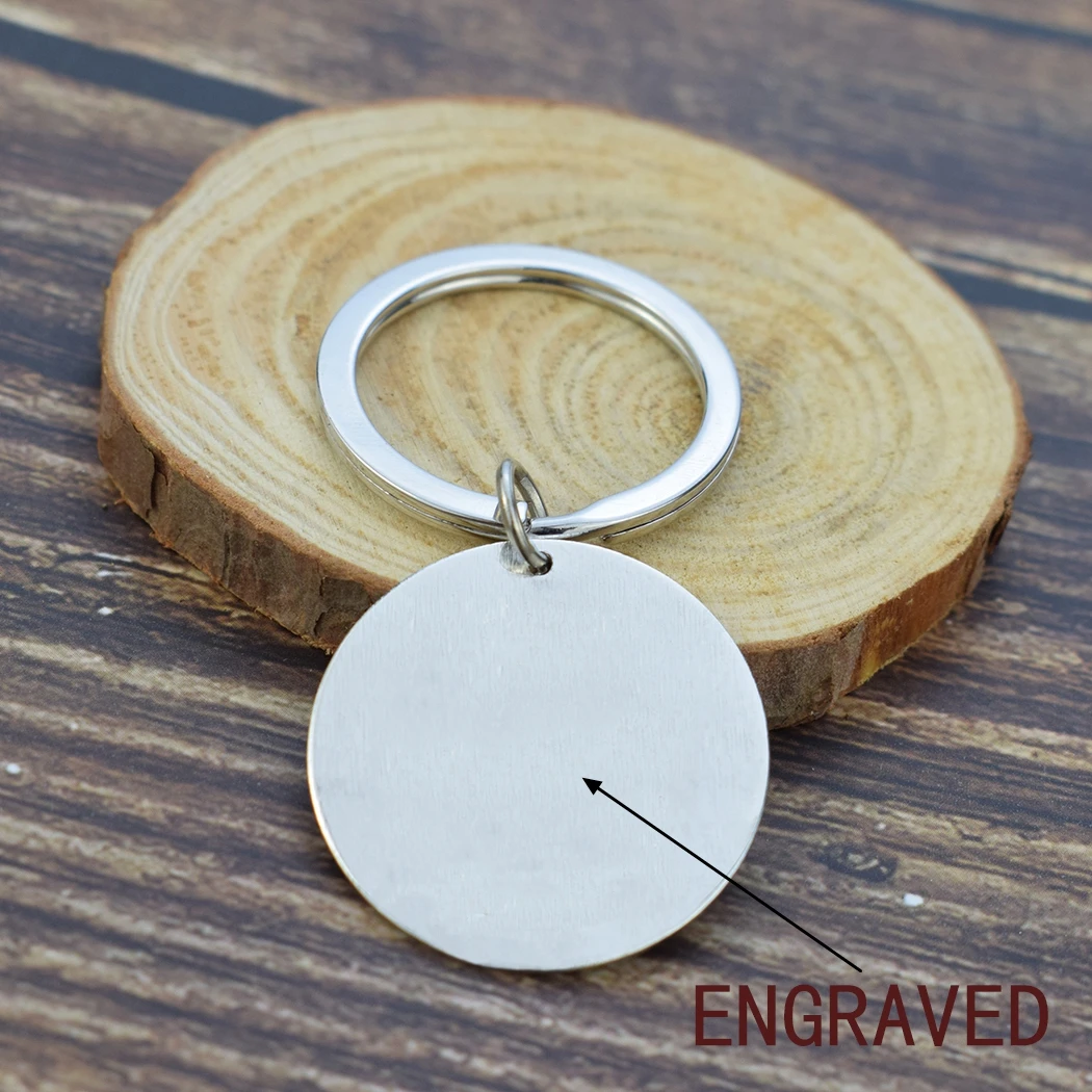 

Custom Keychain Engraved Letters Alloy Keychain Personalized Quote Text Key Chain Pendant Anniversary Gift