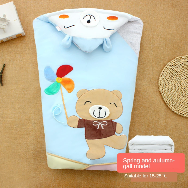 

NEW Spring and Autumn Thin Cotton Infant Baby Sleeping Bag Envelope For Newborn Baby Bedding Wrap Sleepsack Cartoon Baby Blanket