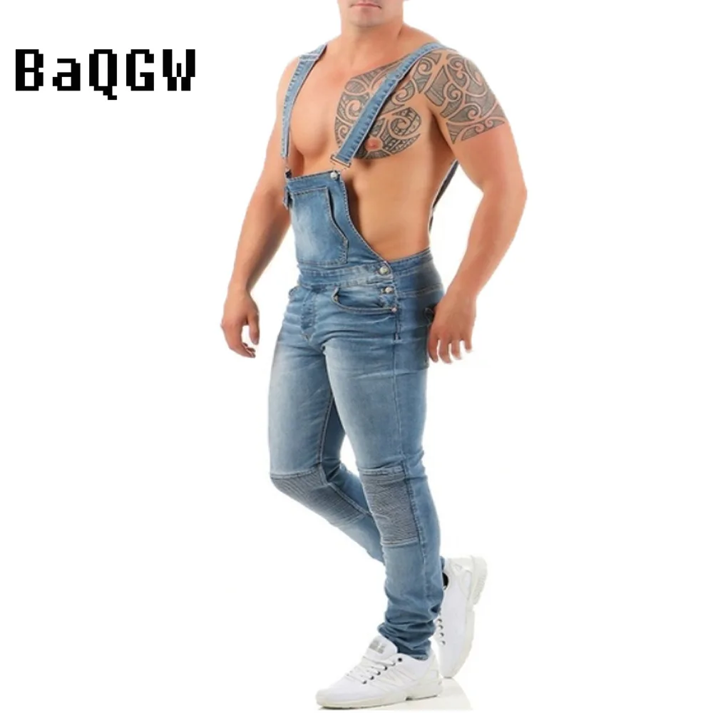 

Мужские джинсовые комбинезоны, Летние повседневные однотонные прямые Стрейчевые брюки в стиле сафари с карманами