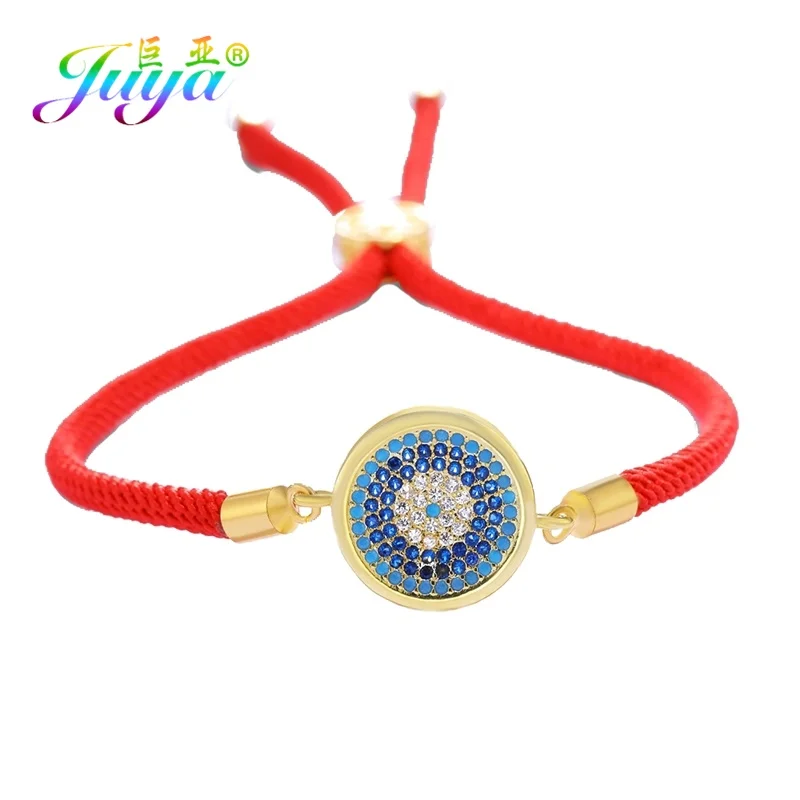 Juya Новое поступление Ali Moda микро проложить красочный Циркон греческий сглаза Медуза глаз Шарм Браслеты для Для женщин Для мужчин регулируемый браслет - Окраска металла: Gold