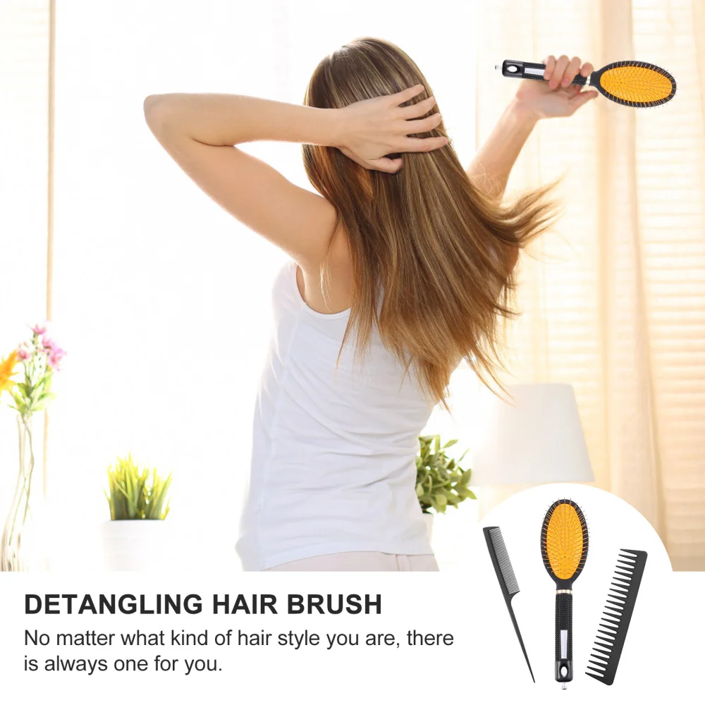 

3Pcs Detangling Hair Brush Hairdressing Hair Comb Set Fine Tooth Comb Tail Comb